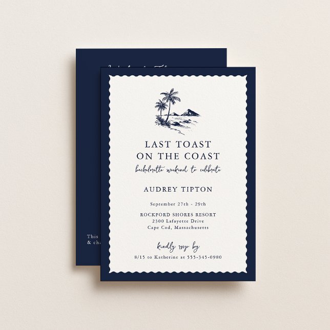 Coastal Bachelorette Party Invitation (Creator Uploaded)