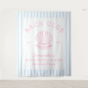 Coastal Bachelorette Party pink Backdrop bach club