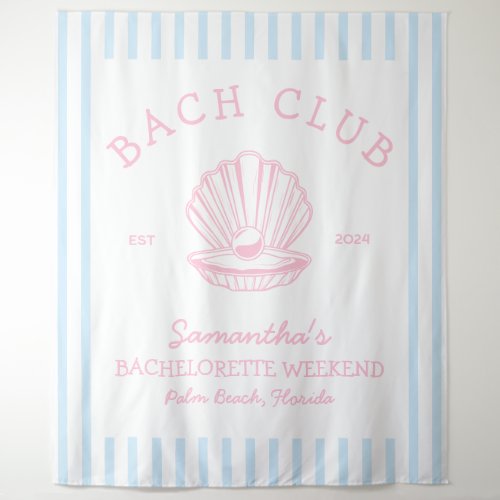 Coastal Bachelorette Party pink Backdrop bach club