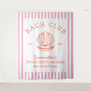 Coastal Bachelorette Party pink Backdrop bach club