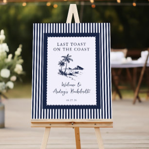 Coastal Bachelorette Party Welcome Sign