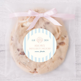 Coastal Bachelorette Round Sticker