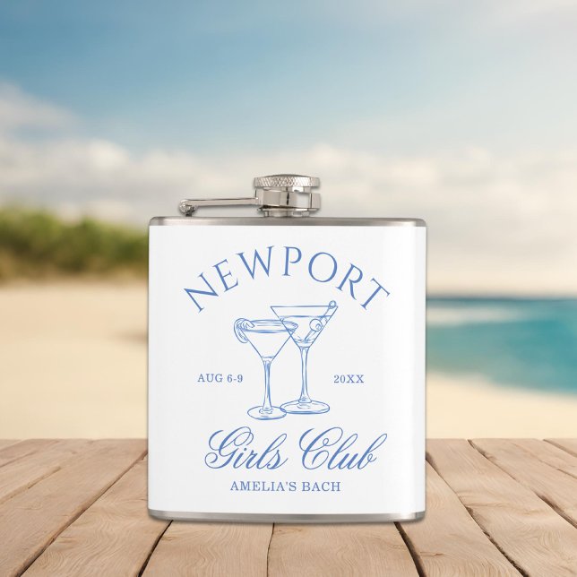 Coastal Bachelorette Weekend Girl's Club Flask (Creator Uploaded)
