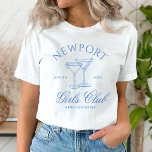 Coastal Bachelorette Weekend Girl's Club T-Shirt<br><div class="desc">This design features trendy bold text,  beachy coastal vibes with hand drawn cocktails.</div>