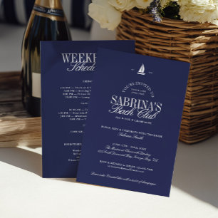 Coastal Bachelorette Weekend Itinerary Invitation