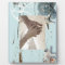Coastal barn wood aqua blue starfish seashells