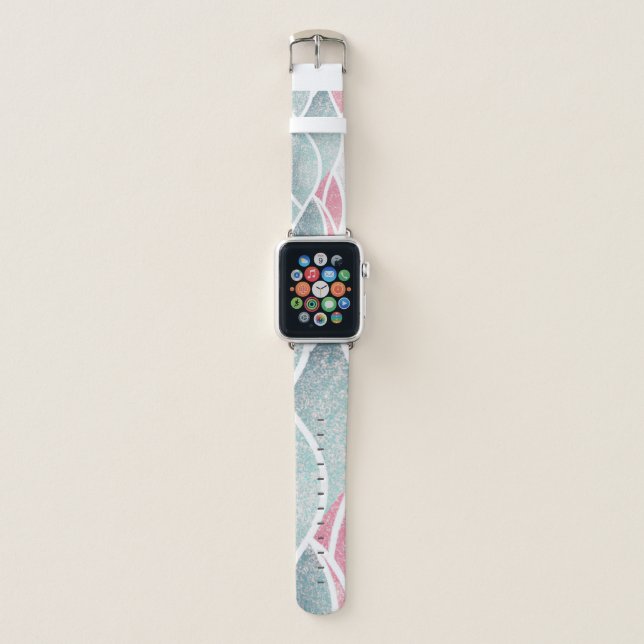 Coastal/Beach abstract waves  Apple Watch Band (Front)