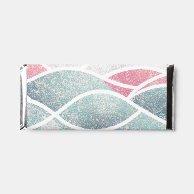 Coastal/Beach abstract waves  Hershey Bar Favors (Front)