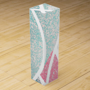 Coastal/Beach abstract waves Wine Box