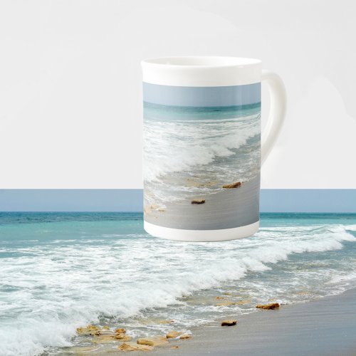 Coastal Beach Blowing Rocks Jupiter FL Photography Bone China Mug