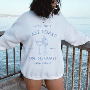 Coastal Beach Blue Bachelorette Weekend Sweatshirt