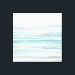 Coastal Beach Canvas Print<br><div class="desc">Coastal Abstract Beach Painting Print with beautiful pastel colors of the ocean and sand. This modern coastal painting art print in muted pastel aqua blues and white is a piece of stylish beach decor,  tropical wall art,  coastal decor,  for any coastal home,  beach themed houses,  and seaside cottages.</div>