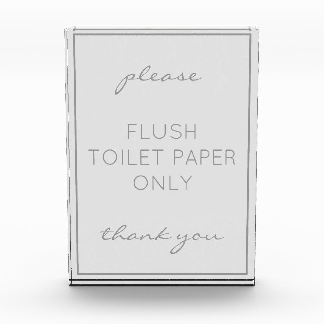 Coastal Beach Gray Bathroom Septic Block (Front)