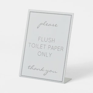 Coastal Beach Gray Bathroom Septic Counter Sign