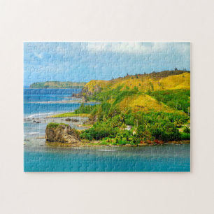 Coastal Beach Guam. Jigsaw Puzzle