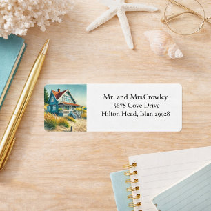 Coastal Beach House Return Address Label