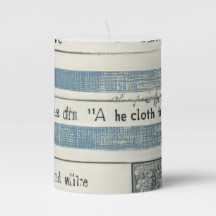 Coastal Beach-Inspired Vase with Sea Details Pillar Candle