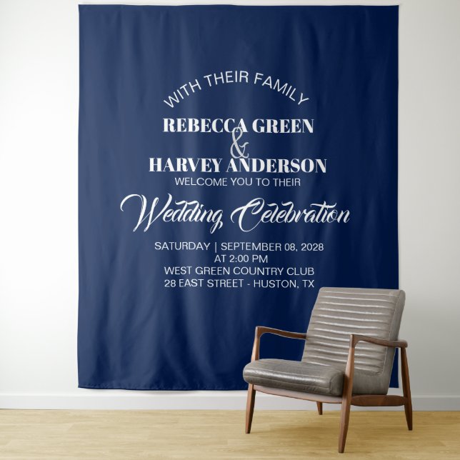 coastal beach nautical  blue navy wedding backdrop (In Situ)