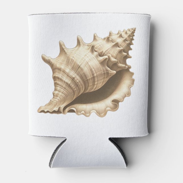 Coastal/beach/nautical seashell  can cooler (Front)