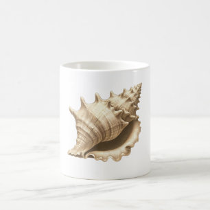 Coastal/beach/nautical seashell coffee mug