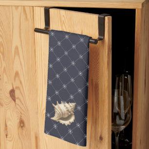 Coastal/beach/nautical seashell kitchen towel