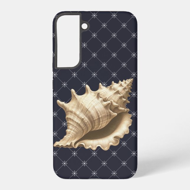 Coastal/beach/nautical seashell  samsung galaxy case (Back)