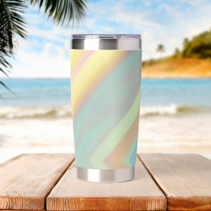Coastal Beach Pastel Stripes Insulated Tumbler