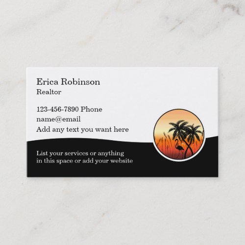 Coastal Beach Realtor Business Cards