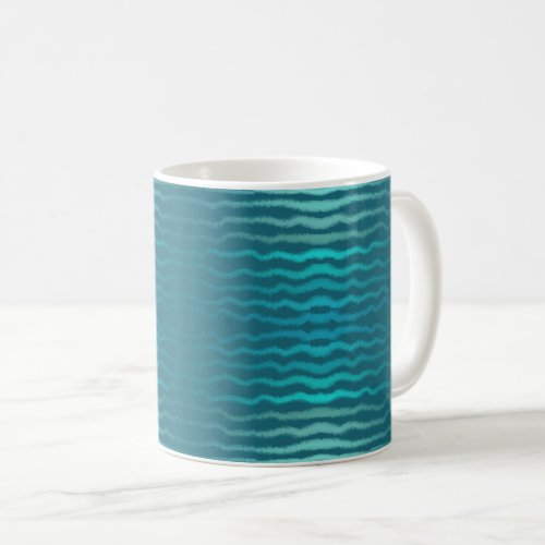 Coastal Beach Salty Turquoise Wave Abstract Design Coffee Mug