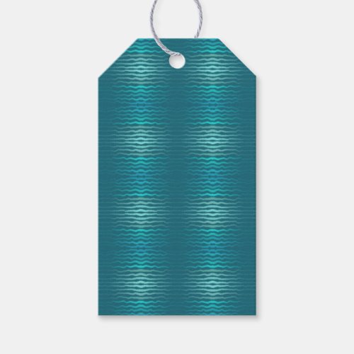 Coastal Beach Salty Turquoise Wave Abstract Design Gift Tags