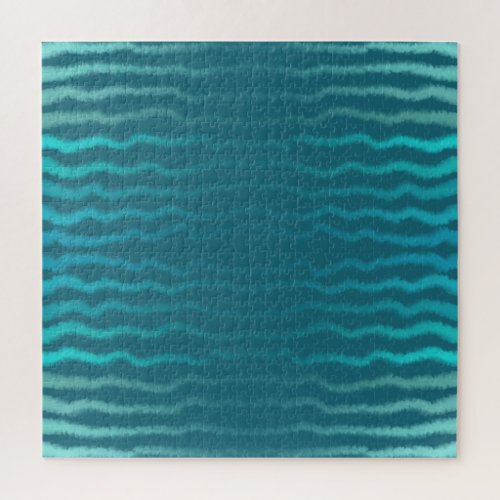 Coastal Beach Salty Turquoise Wave Abstract Design Jigsaw Puzzle