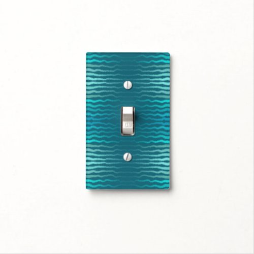 Coastal Beach Salty Turquoise Wave Abstract Design Light Switch Cover