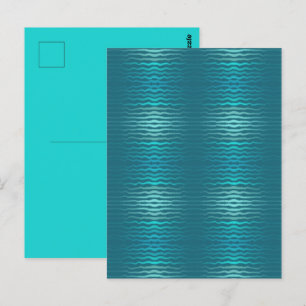 Coastal Beach Salty Turquoise Wave Abstract Design Postcard