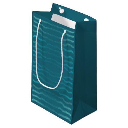 Coastal Beach Salty Turquoise Wave Abstract Design Small Gift Bag