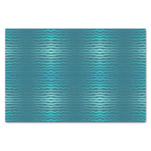 Coastal Beach Salty Turquoise Wave Abstract Design Tissue Paper
