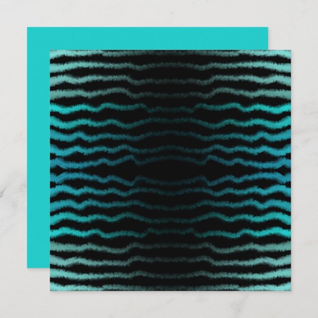 Coastal Beach Salty Turquoise Waves Abstract Art  Card (Front/Back)
