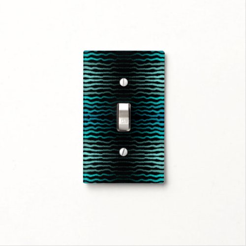 Coastal Beach Salty Turquoise Waves Abstract Art  Light Switch Cover