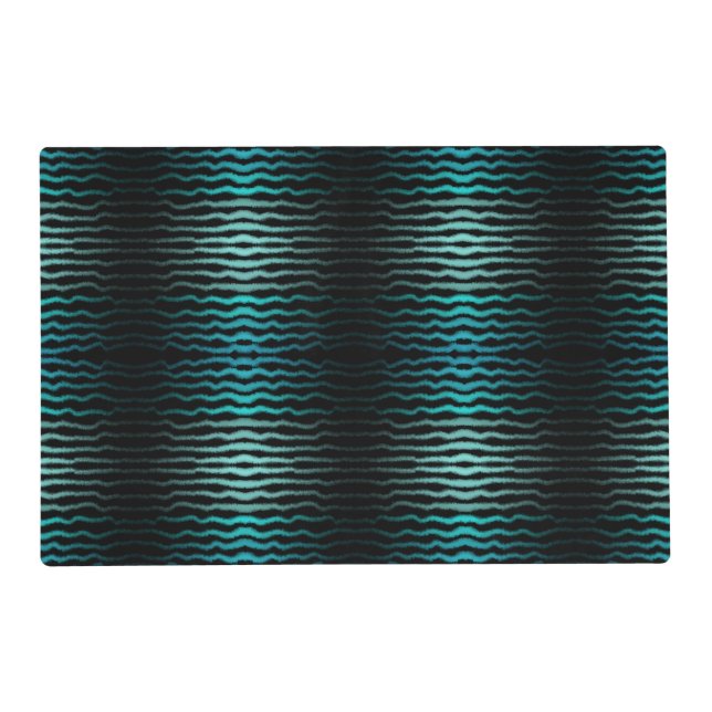 Coastal Beach Salty Turquoise Waves Abstract Art  Placemat (Front)
