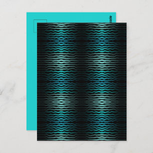Coastal Beach Salty Turquoise Waves Abstract Art Postcard