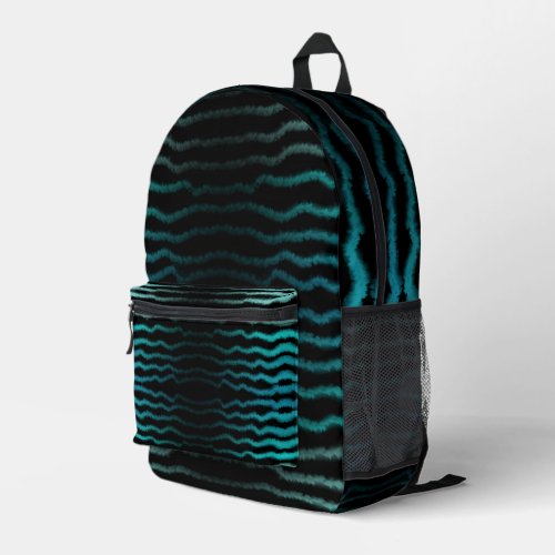 Coastal Beach Salty Turquoise Waves Abstract Art Printed Backpack