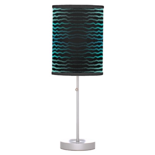 Coastal Beach Salty Turquoise Waves Abstract Art Table Lamp