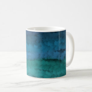 Coastal Beach Salty Waves On Black Coffee Mug
