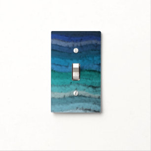 Coastal Beach Salty Waves On Black Light Switch Cover