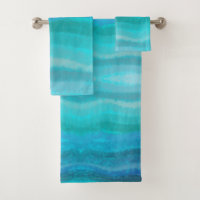 Coastal Beach Salty Waves On Turquoise 