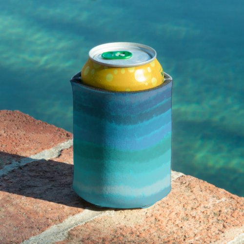 Coastal Beach Salty Waves On Turquoise  Can Cooler