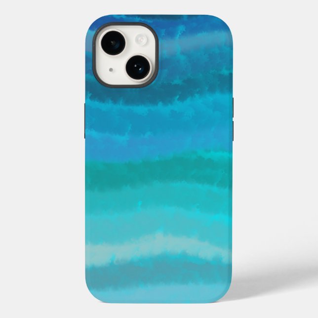 Coastal Beach Salty Waves On Turquoise  Case-Mate iPhone Case (Back)