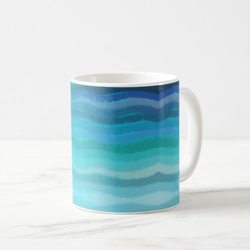 Coastal Beach Salty Waves On Turquoise  Coffee Mug