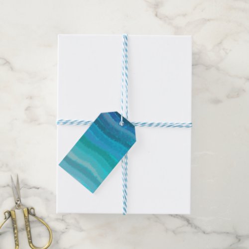 Coastal Beach Salty Waves On Turquoise  Gift Tags