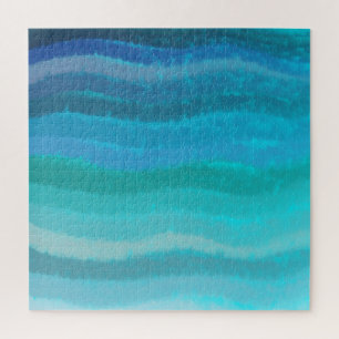 Coastal Beach Salty Waves On Turquoise  Jigsaw Puzzle