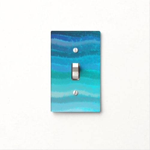 Coastal Beach Salty Waves On Turquoise  Light Switch Cover